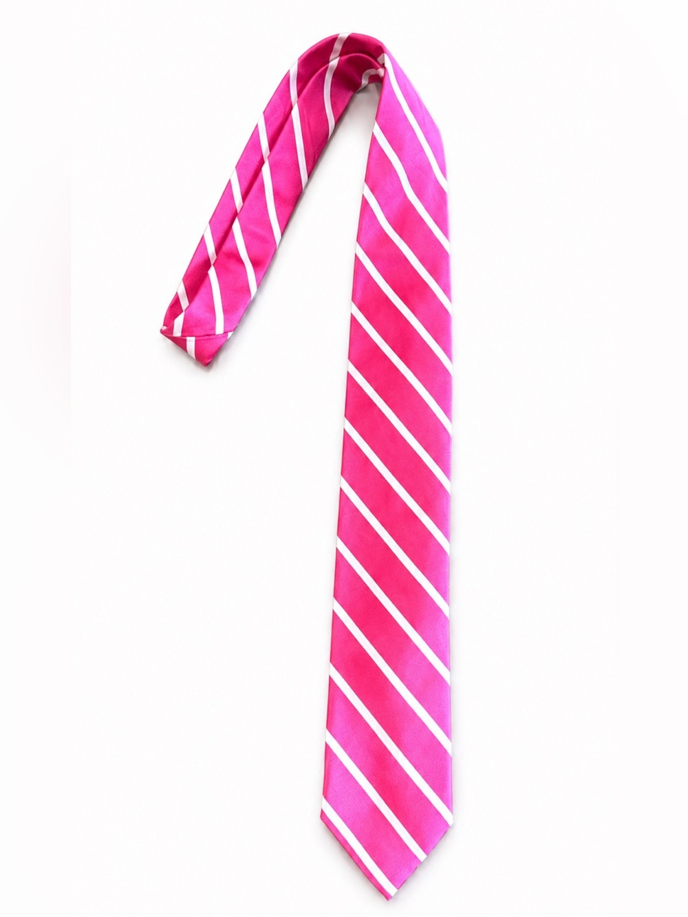 Lilly Pulitzer Men’s Silk Tie Pink White Stripe Classic Preppy